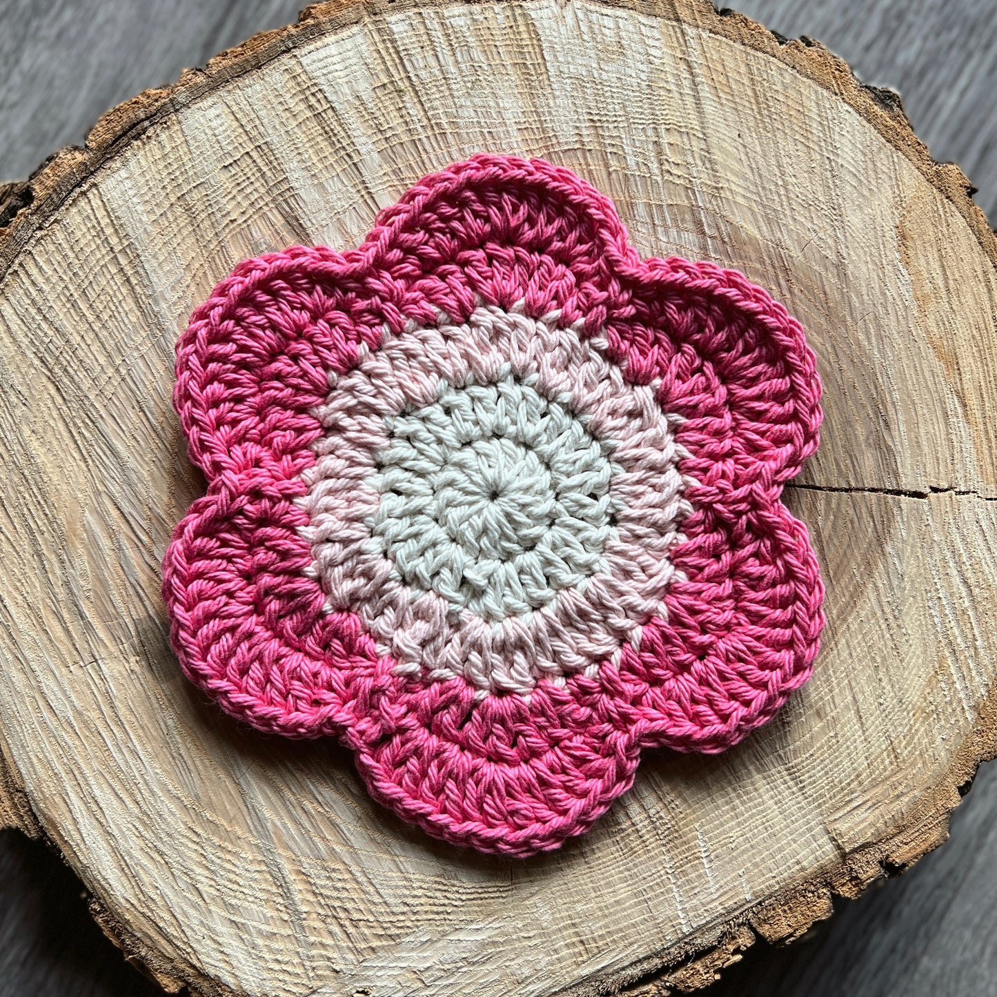 XL Flower Crochet Coaster (multiple colors)