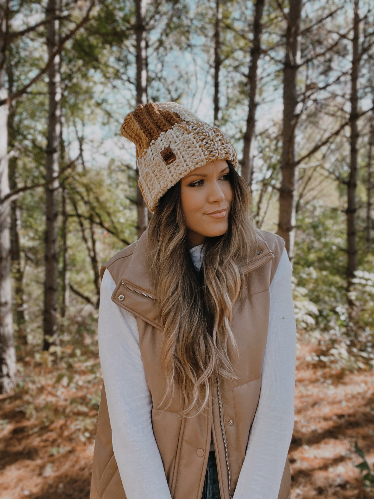 Patchwork Fold Beanie | Yellow Multi