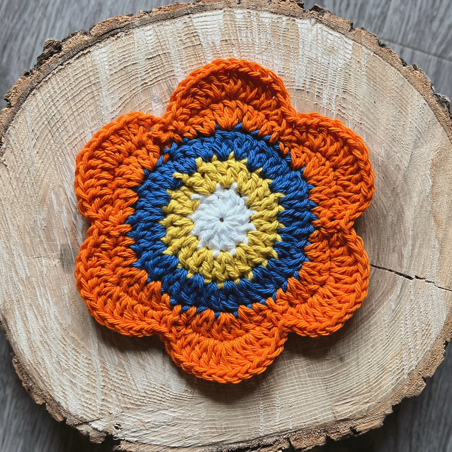 XL Flower Crochet Coaster (multiple colors)