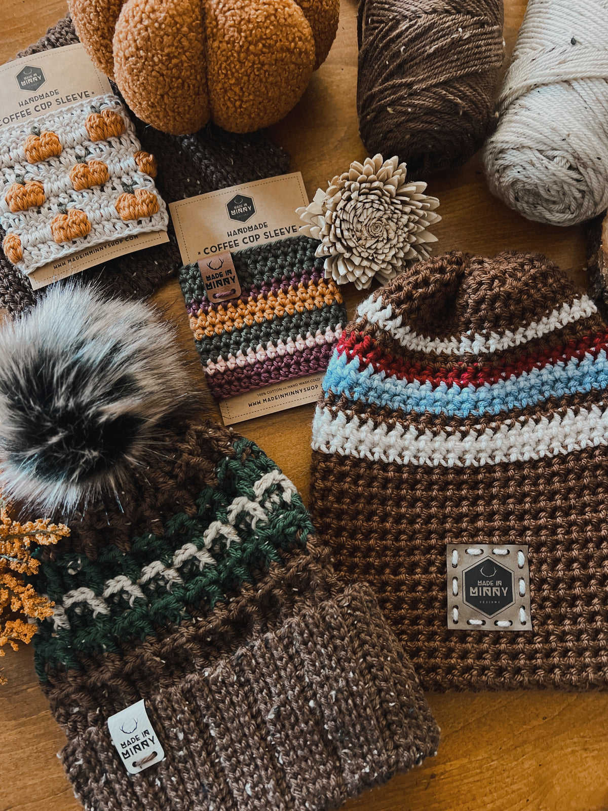Minny Beanie | Brown Multi Stripe