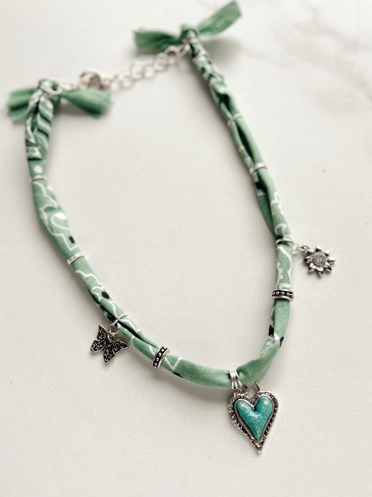 Meadow Muse Bandana Charm Necklace