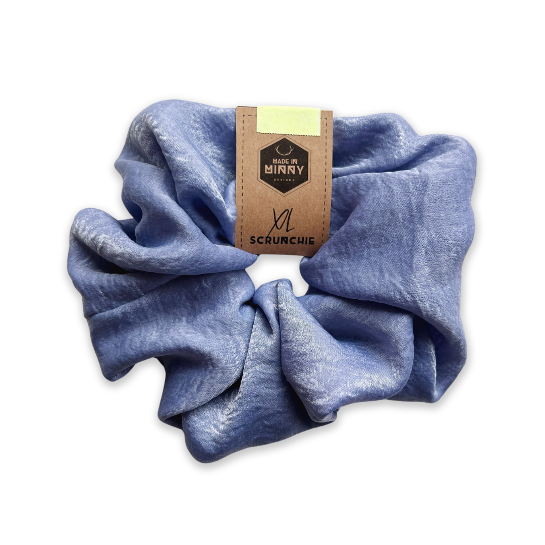 Periwinkle Textured Satin XL Scrunchie