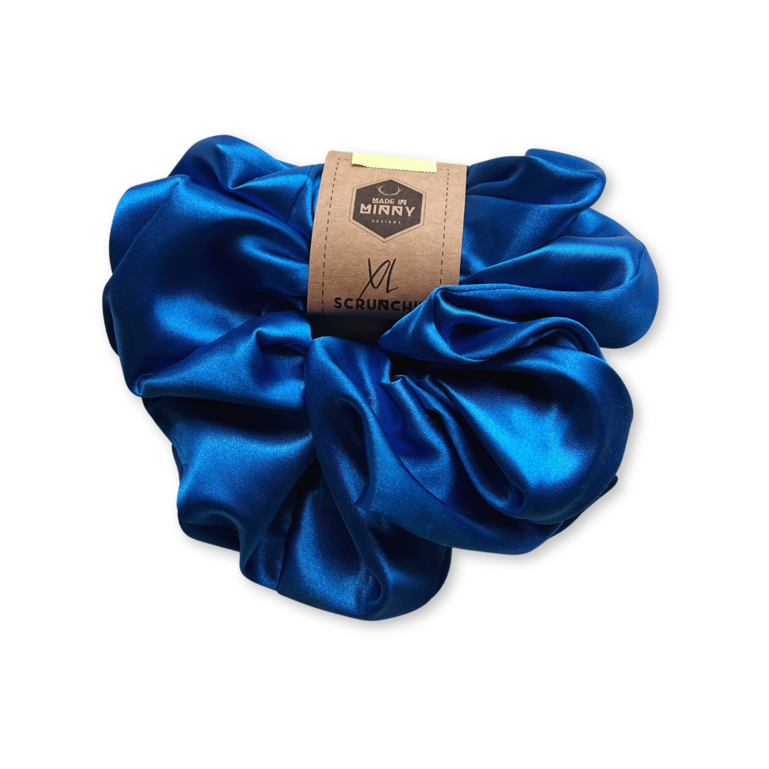 Royal Blue Satin XL Scrunchie