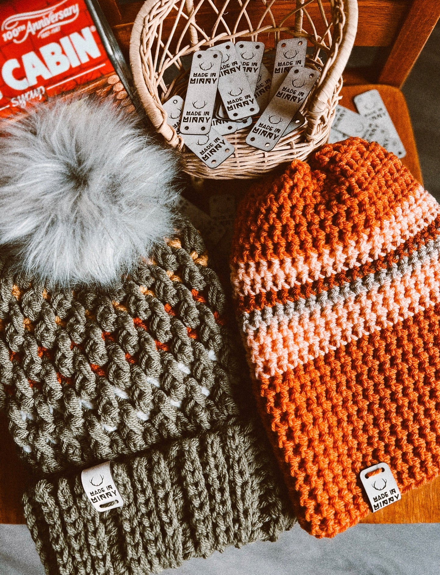 Minny Beanie | Retro Stripe Orange