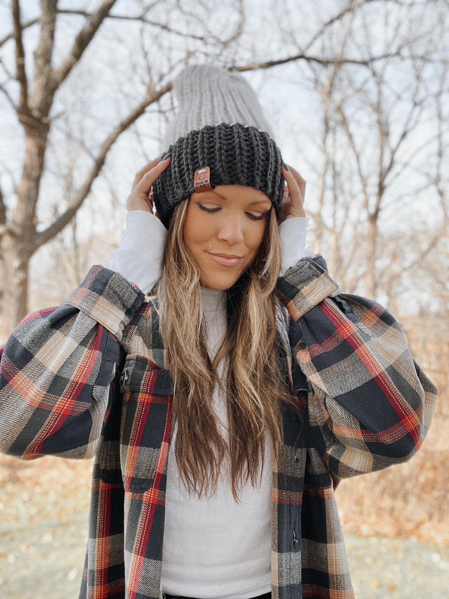 Everyday Beanie | Charcoal & Linen
