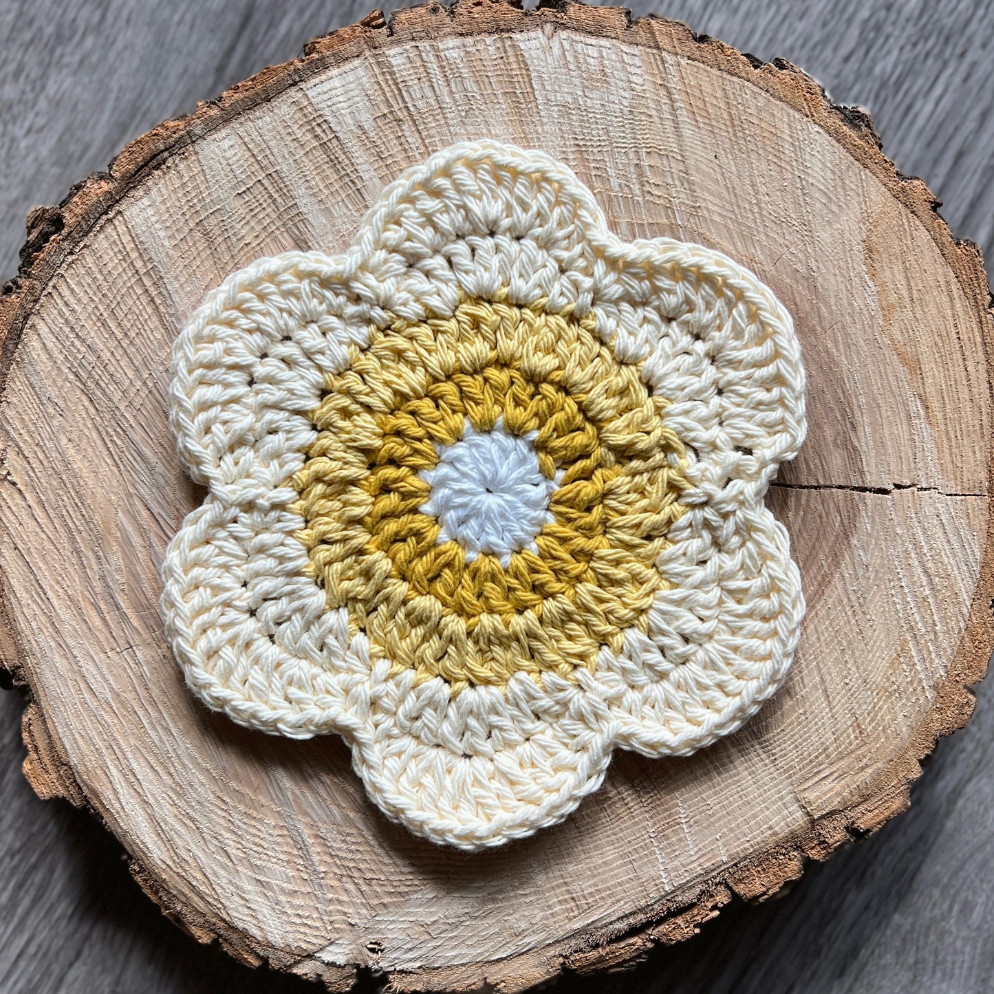 XL Flower Crochet Coaster (multiple colors)