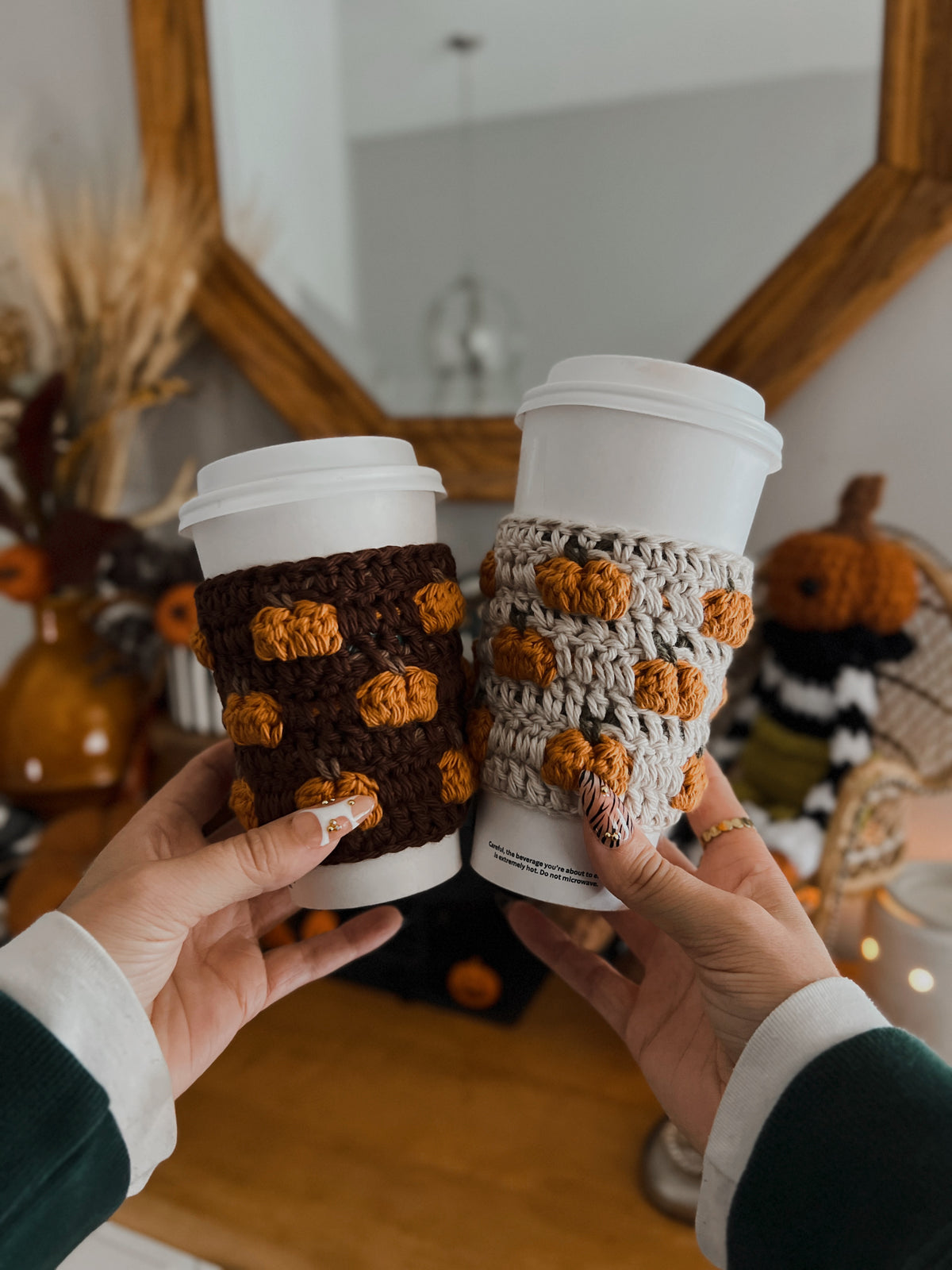 Coffee Cup Sleeve | Brown Pumpkin