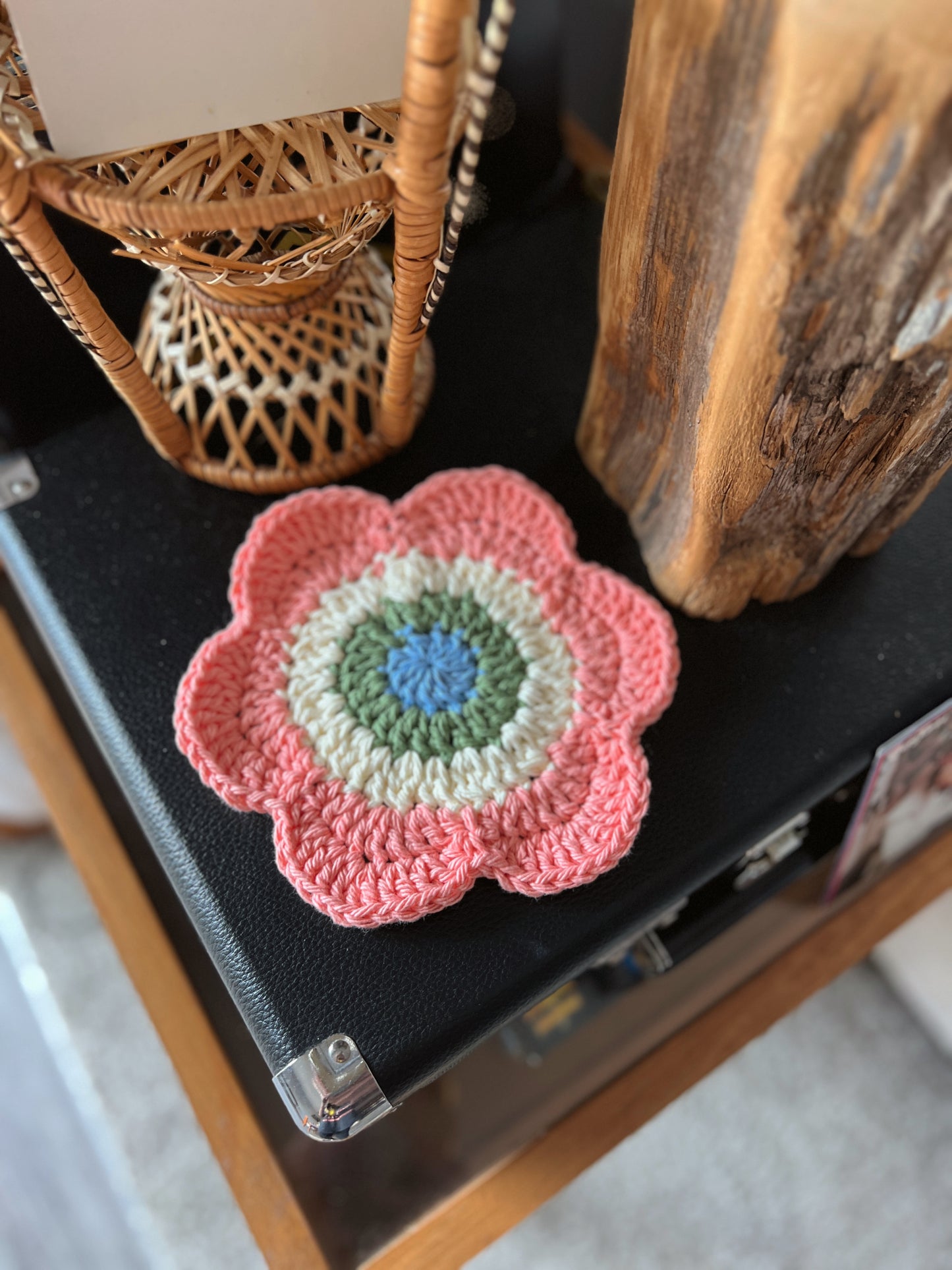 XL Flower Crochet Coaster (multiple colors)