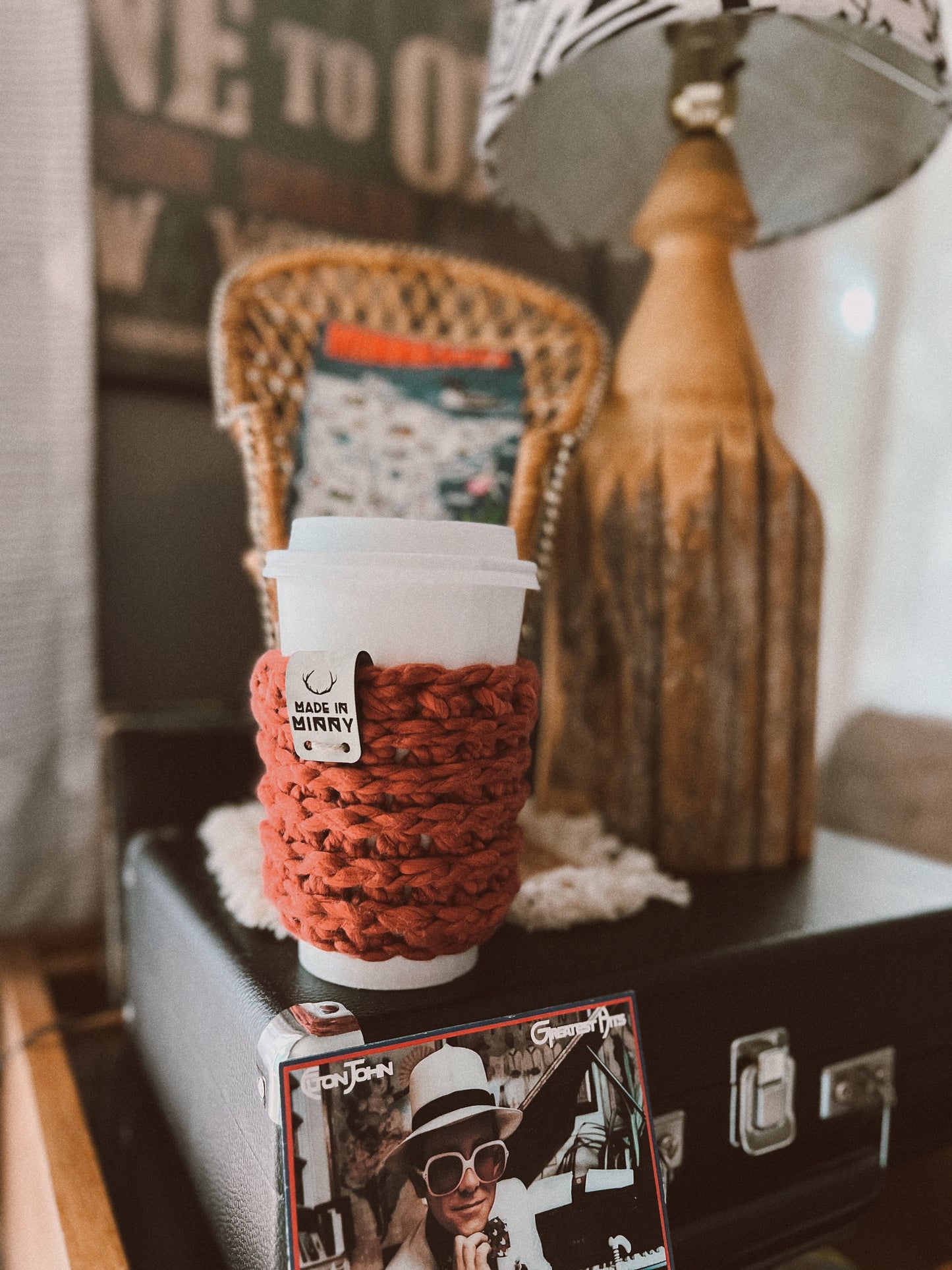 Chunky Coffee Cup Sleeve | Rust