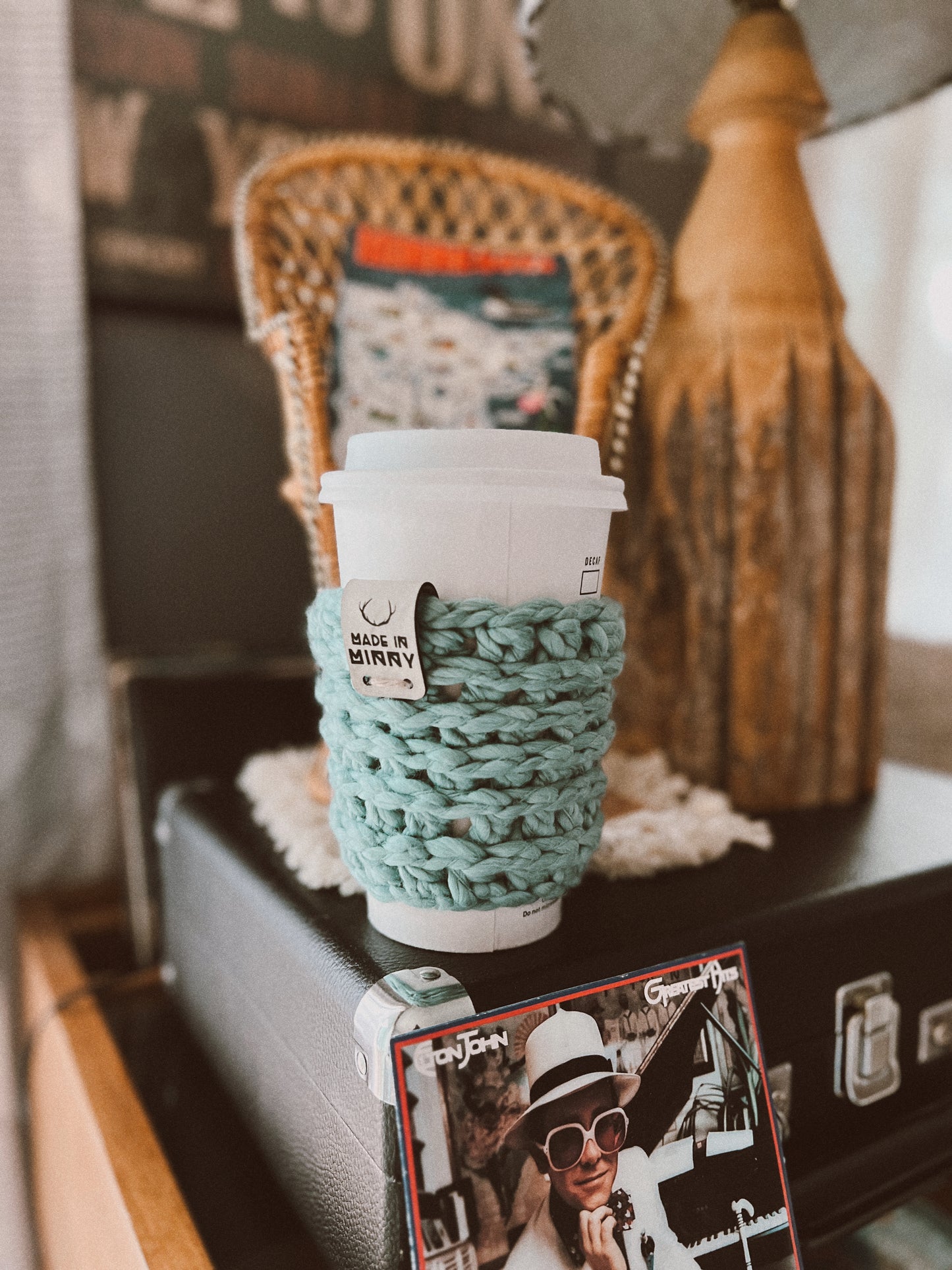 Chunky Coffee Cup Sleeve | Dark Teal