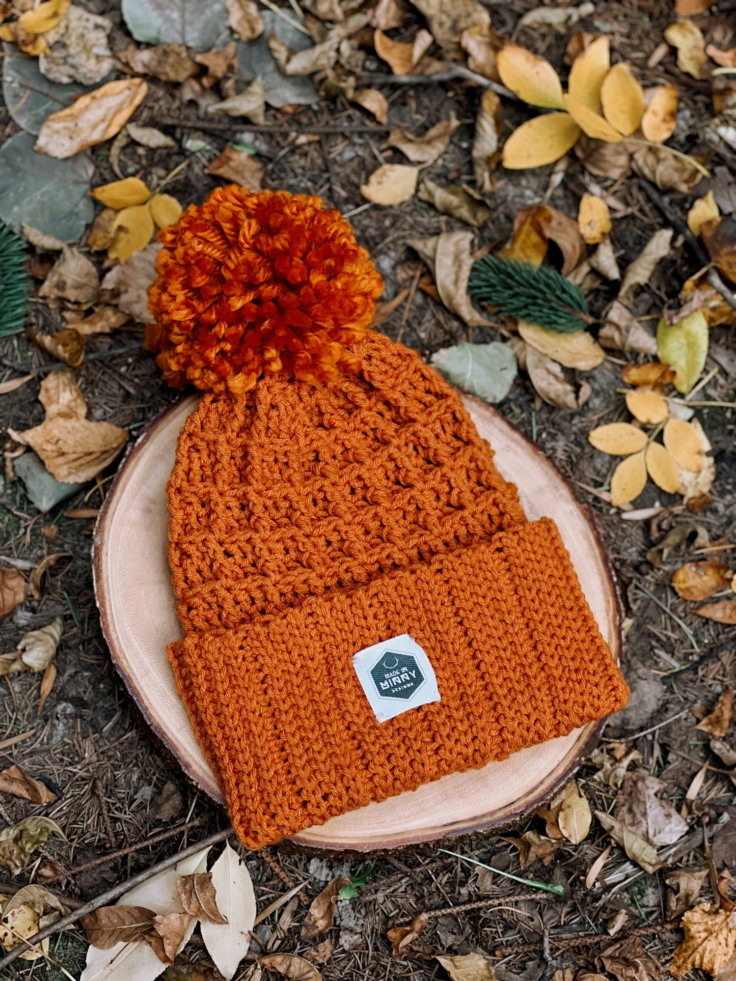 Crochet Pattern: Monochrome Waffle Beanie