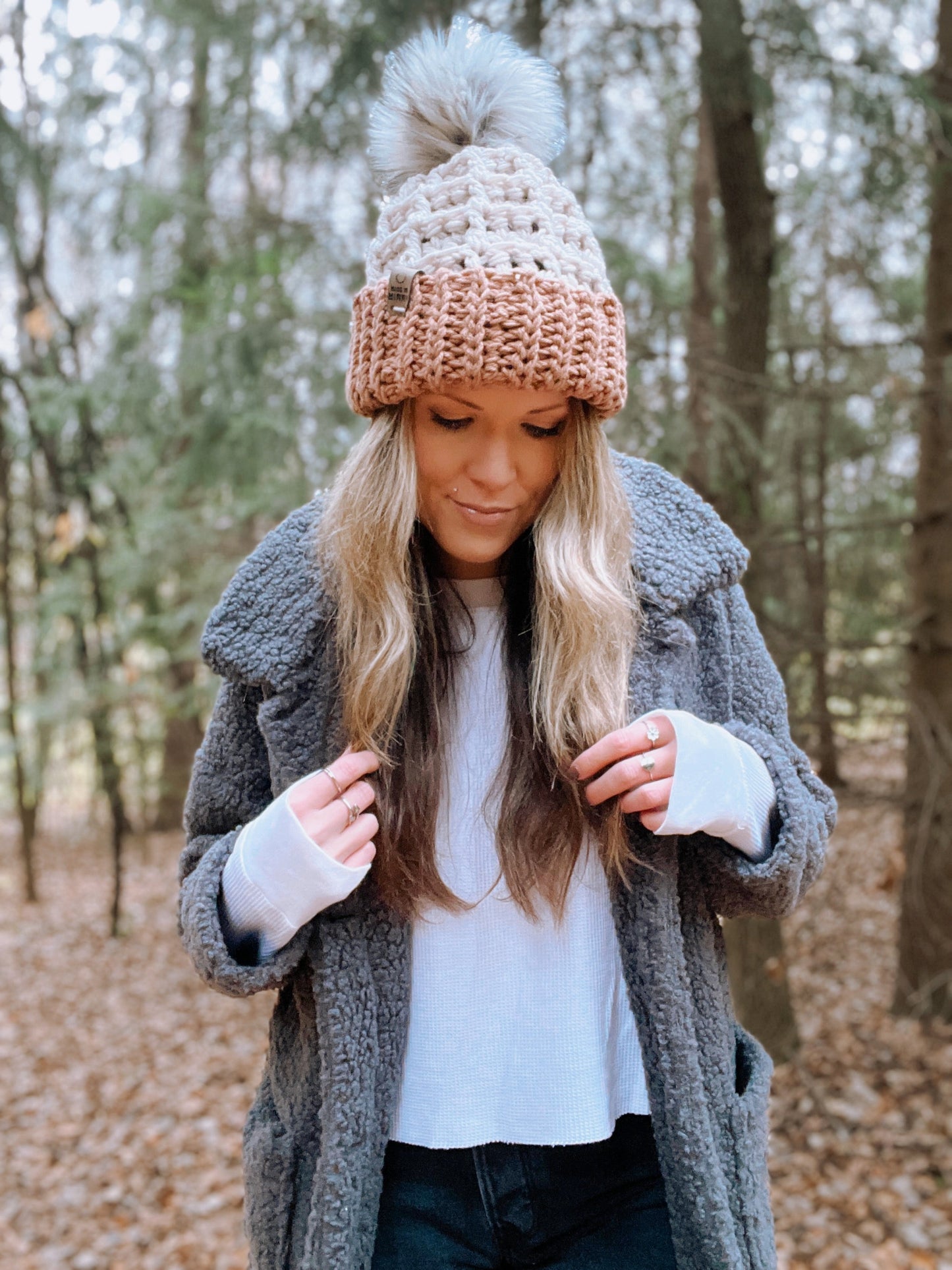 Chunky Waffle Fold Beanie | Cider & Linen
