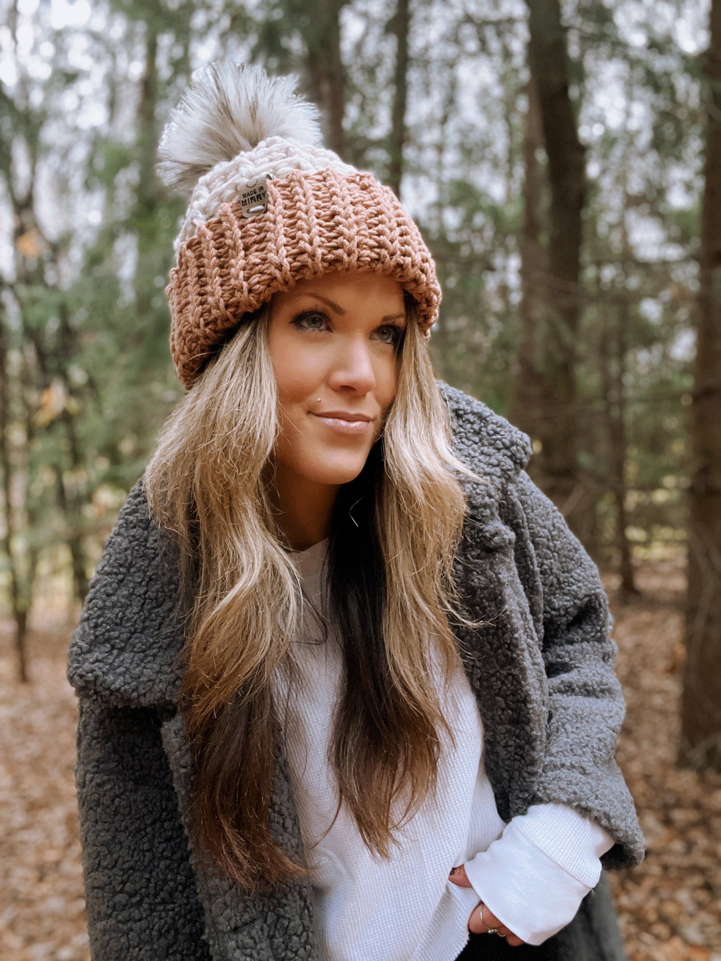 Chunky Waffle Fold Beanie | Cider & Linen