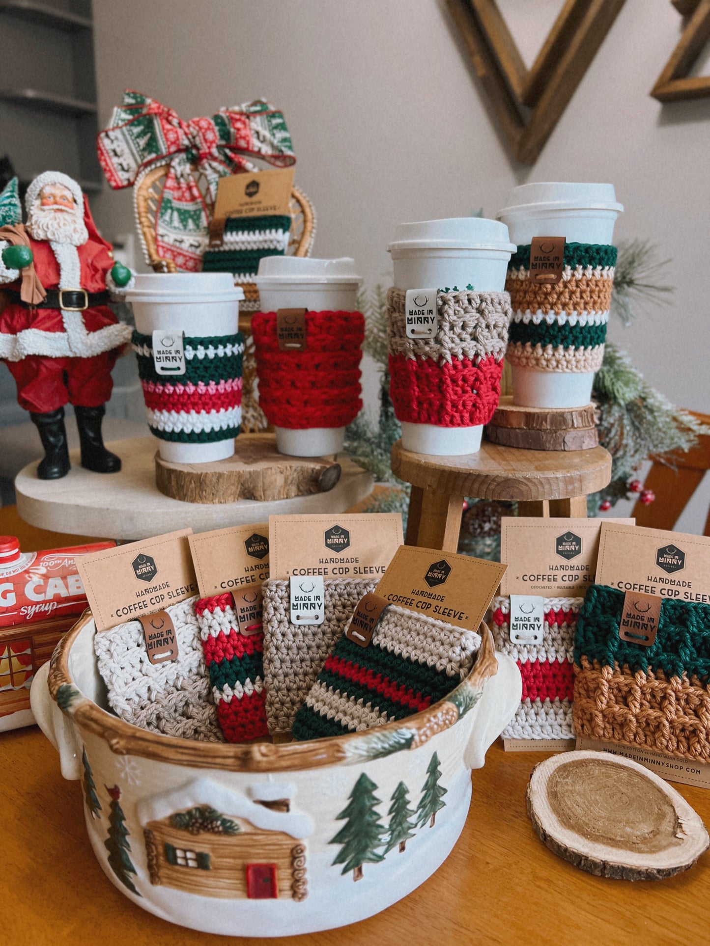 Coffee Cup Sleeve | Vintage Stripe | Wild