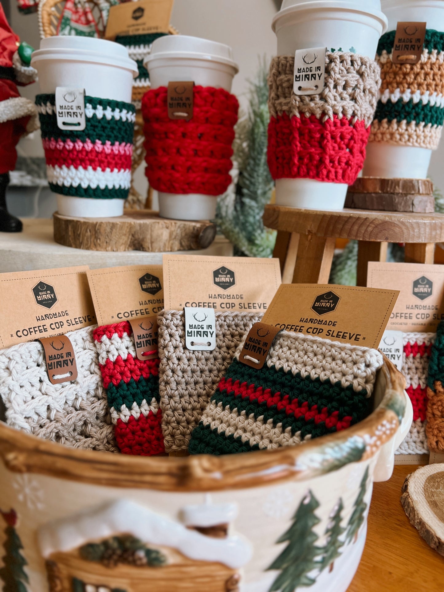 Chunky Coffee Cup Sleeve | Red