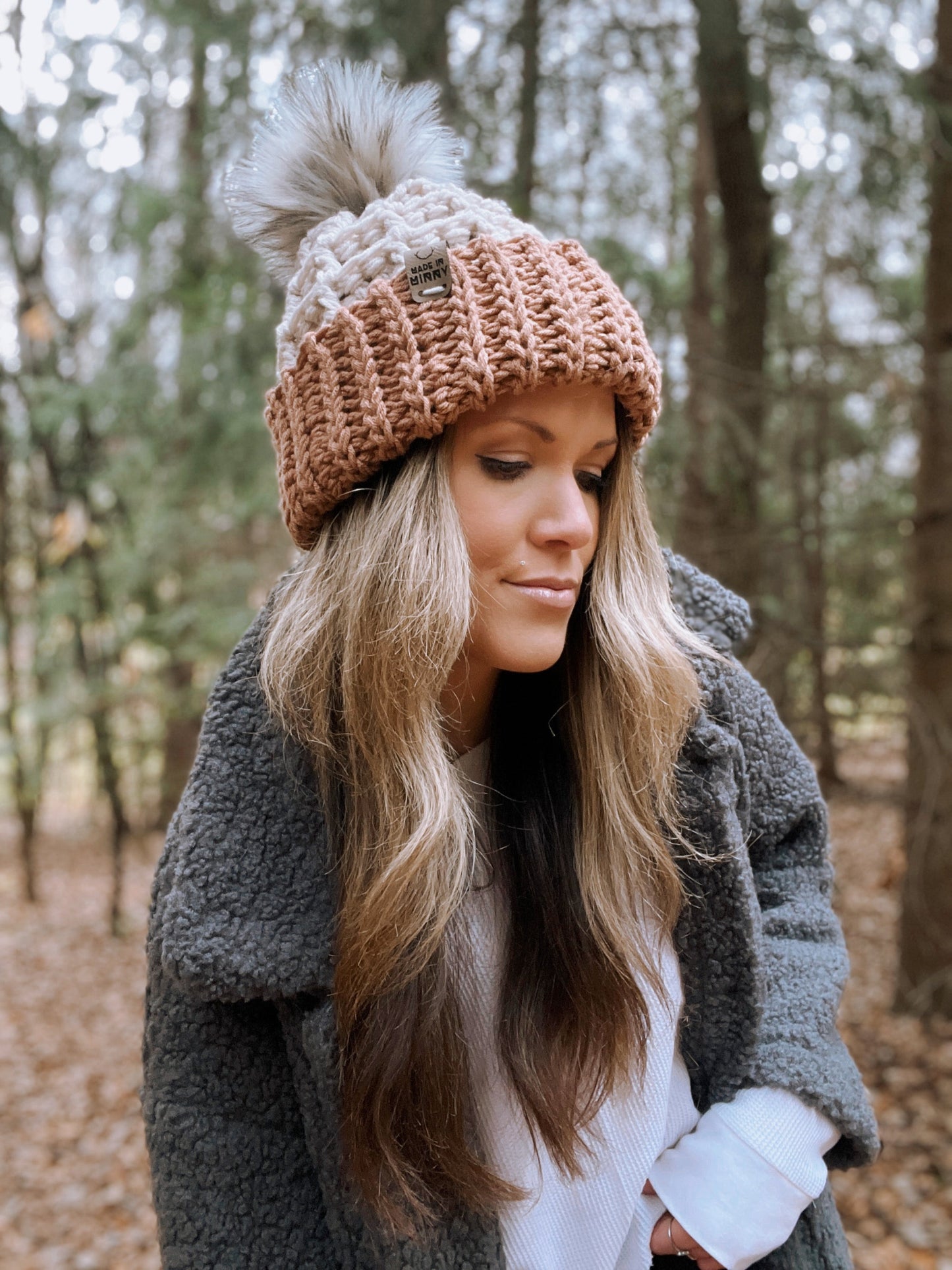 Chunky Waffle Fold Beanie | Cider & Linen