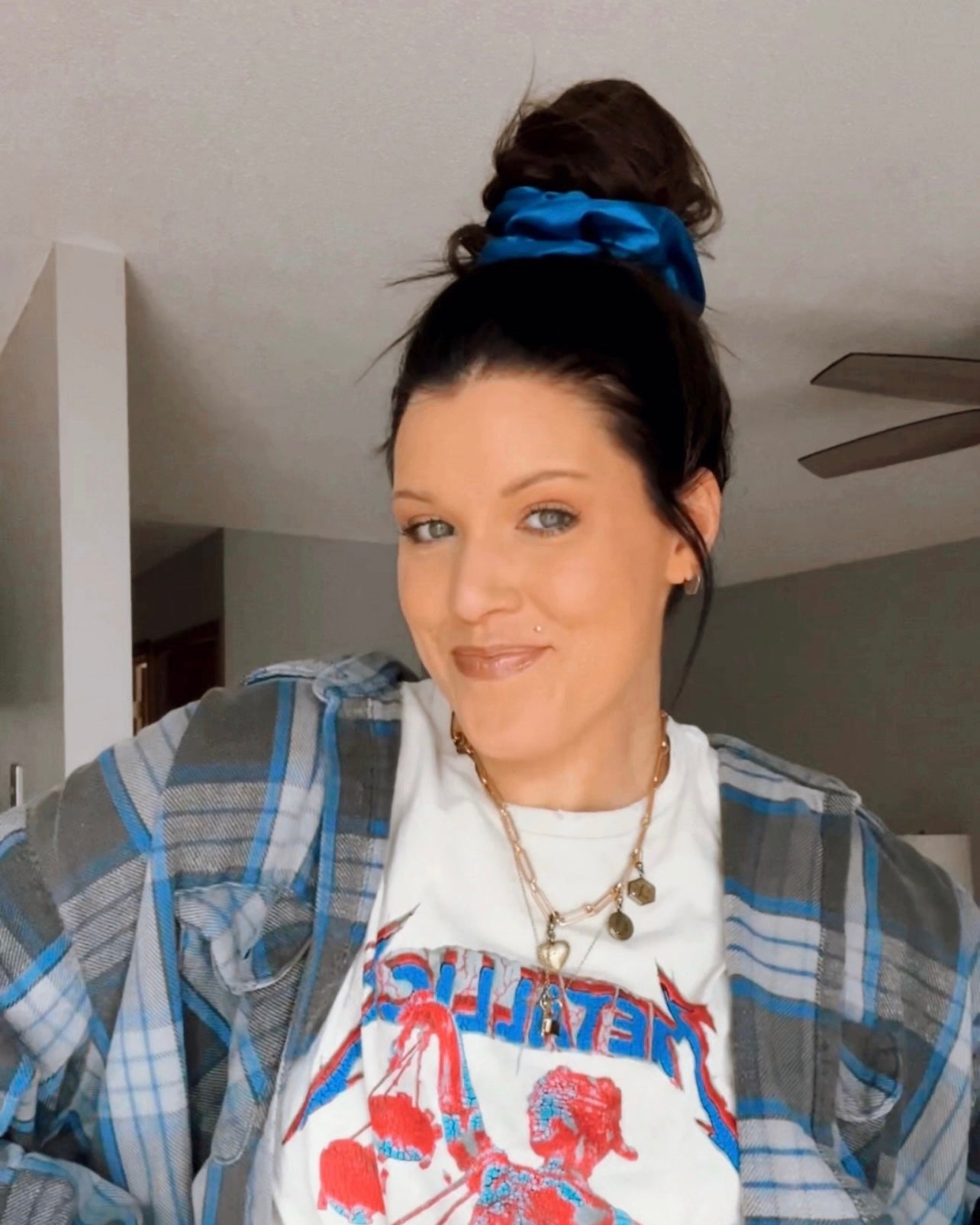 Royal Blue Satin XL Scrunchie