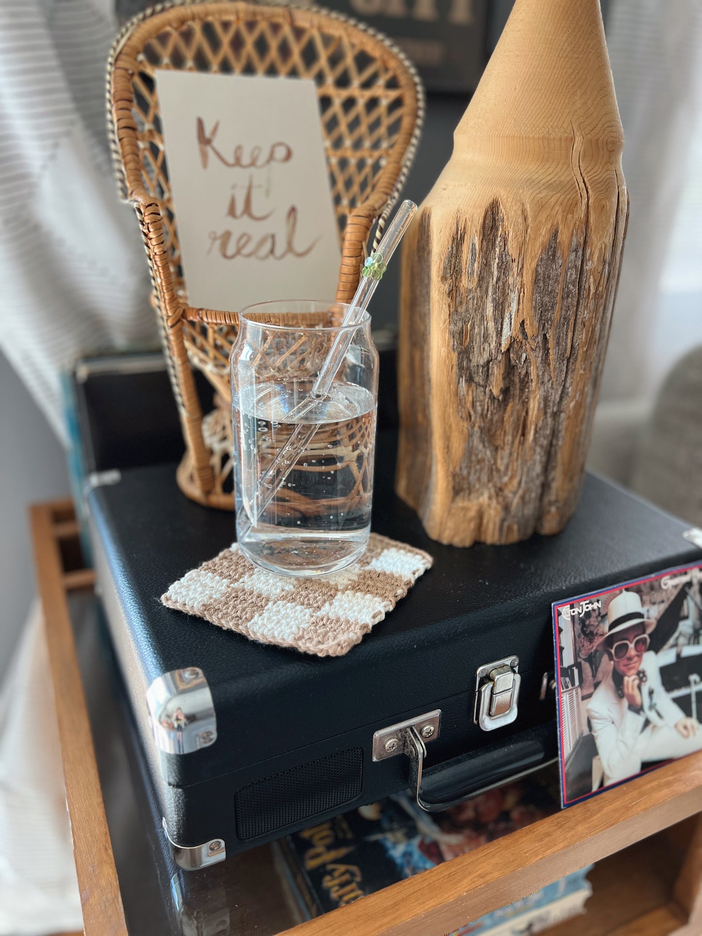 Crochet Pattern: XL Check Coaster