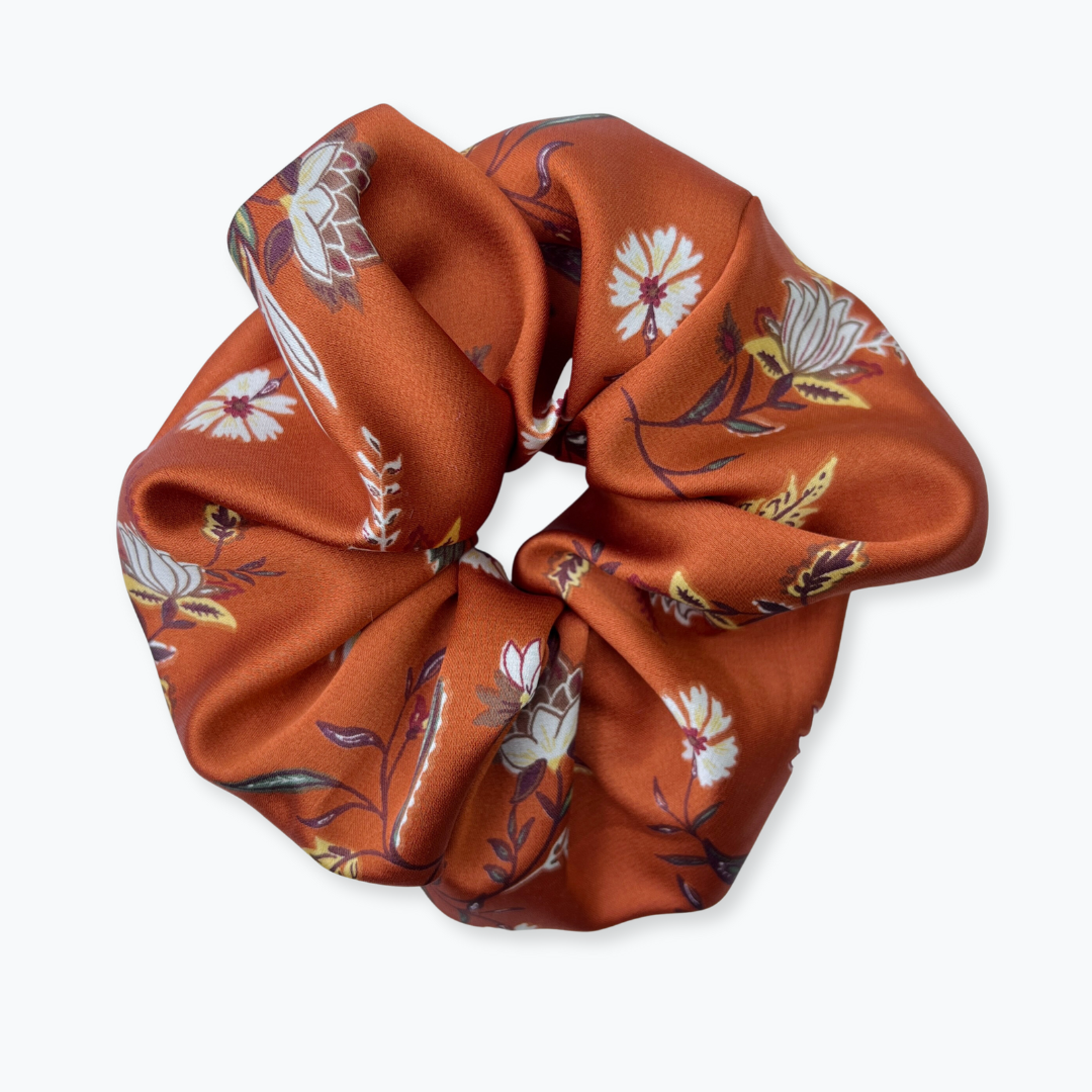 Burnt Orange Floral XL Scrunchie