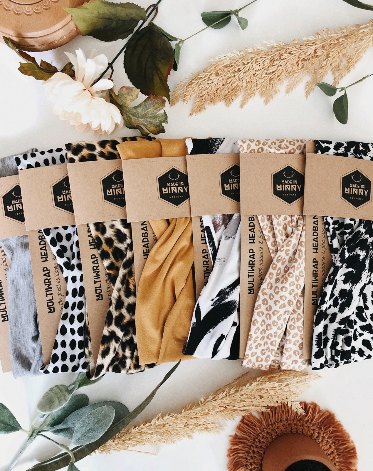 Multiwrap Headband | Mini Cream & Tan Leopard *1 left!