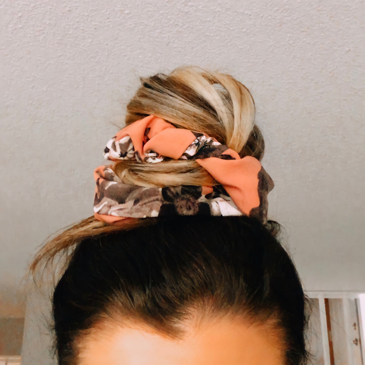 Peach Floral XL Scrunchie