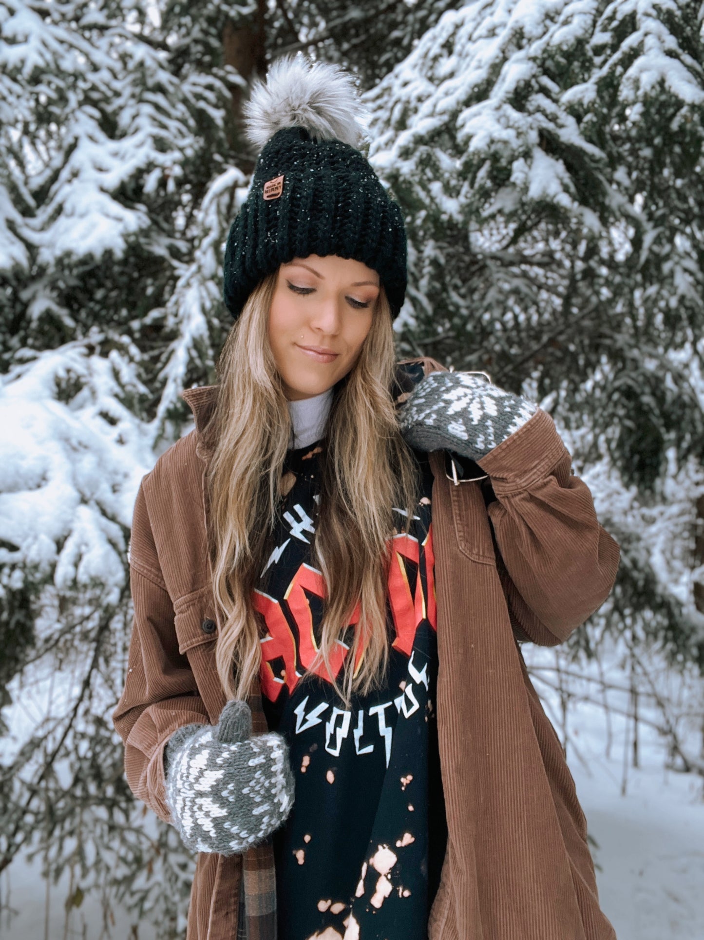 Minny Foldover Beanie II | Chunky Black