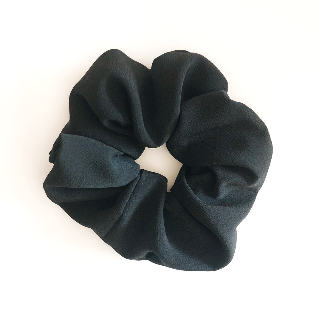Black Crepe XL Scrunchie