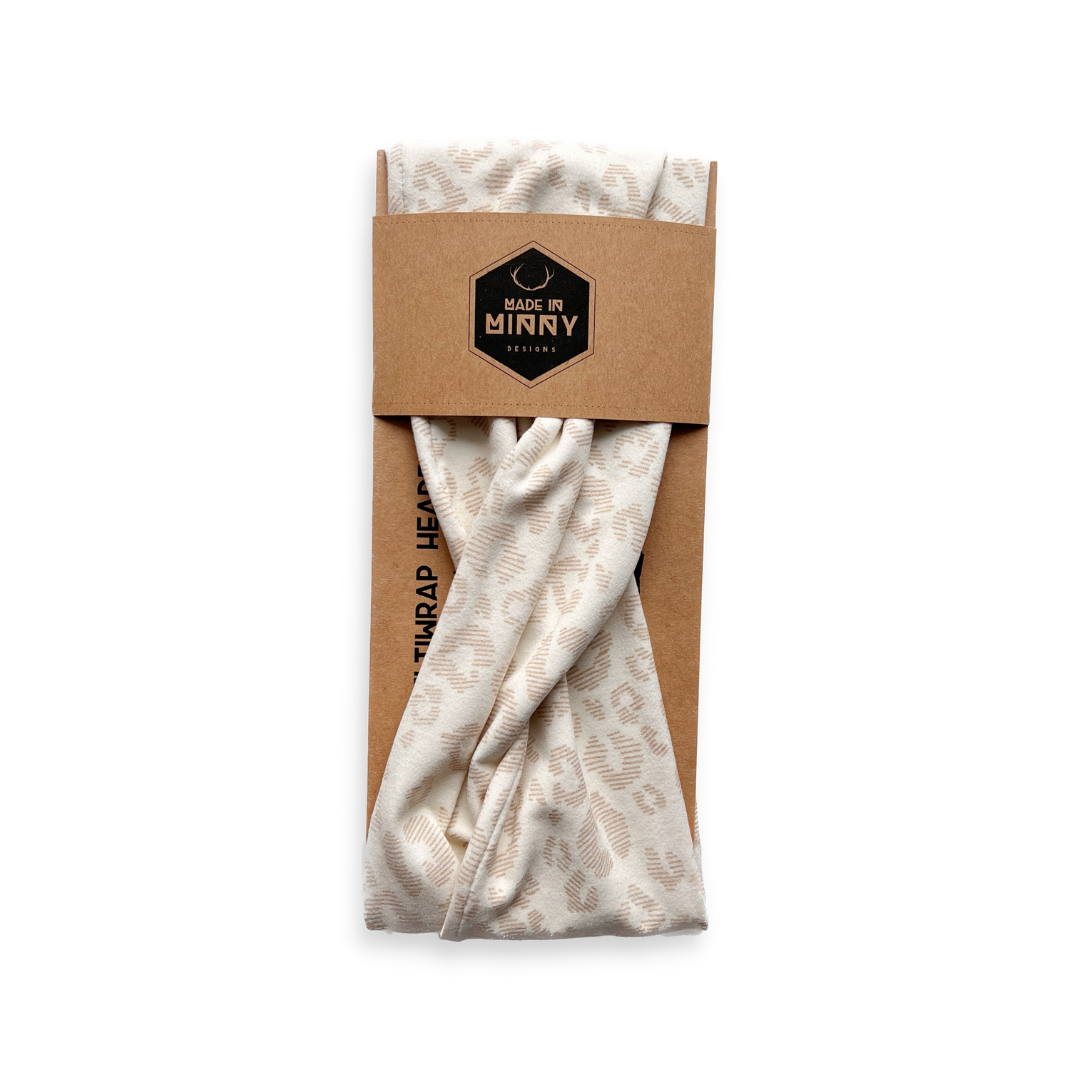 Multiwrap Headband | Cream & Tan Leopard