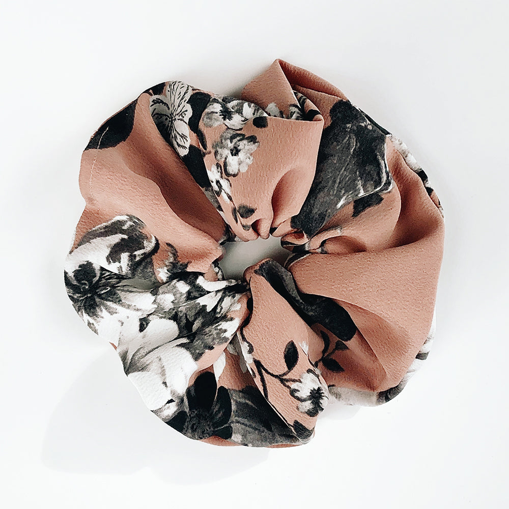 Peach Floral XL Scrunchie