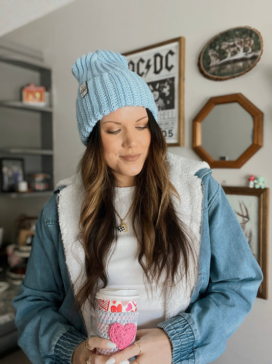 Daily Ribbed Beanie | Light Blue