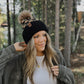 Wild Plaid Beanie | Black, Olive & Tan