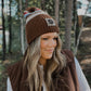 Minny Beanie | Brown Multi Stripe