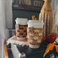 Coffee Cup Sleeve | Tan, Orange, Cream Plaid