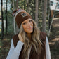 Minny Beanie | Brown Multi Stripe