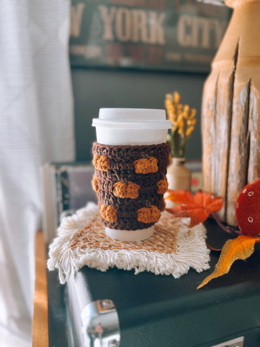 Coffee Cup Sleeve | Brown Pumpkin