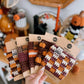Coffee Cup Sleeve | Brown & Orange Stripe