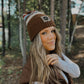 Minny Beanie | Brown Multi Stripe