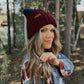 Cloudfold Classic Beanie | Burgundy & Navy Colorblock