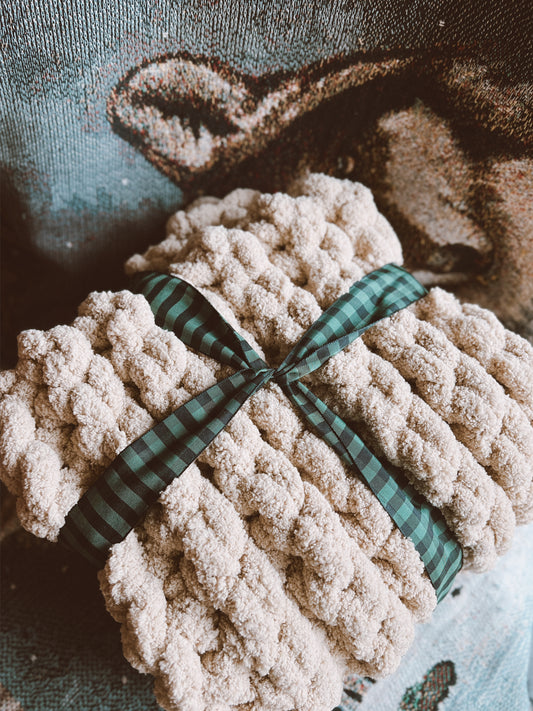 XL Crochet Baby Blanket [Tan]