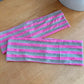 Everyday Tube Headband | Hot Pink & Gray Stripe