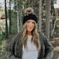 Wild Plaid Beanie | Black, Olive & Tan