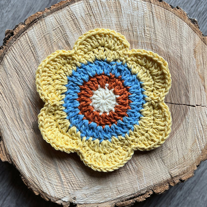 XL Flower Crochet Coaster (multiple colors)