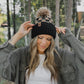 Wild Plaid Beanie | Black, Olive & Tan