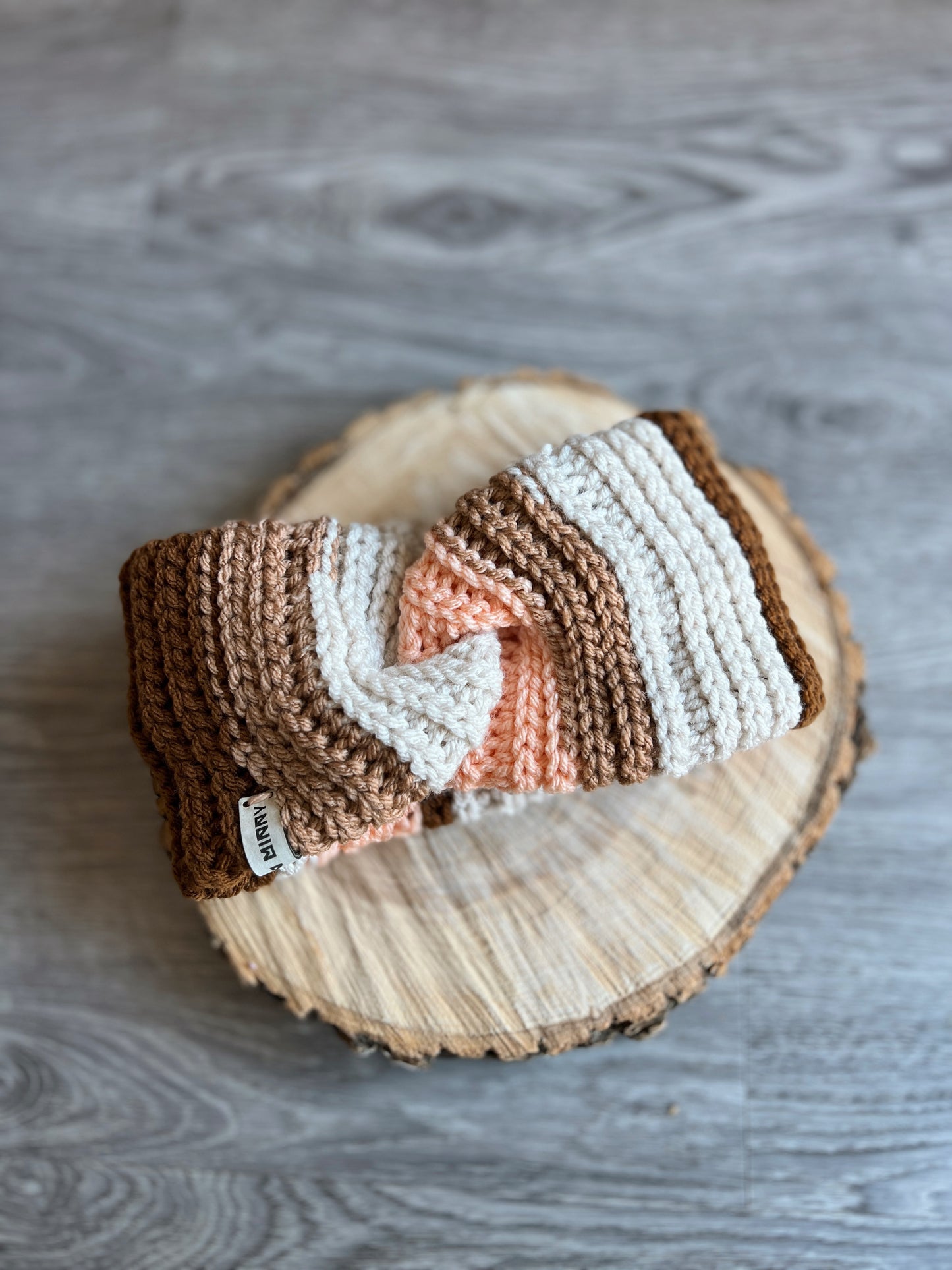 Cozy Ear Warmer | Peach Brown Multi