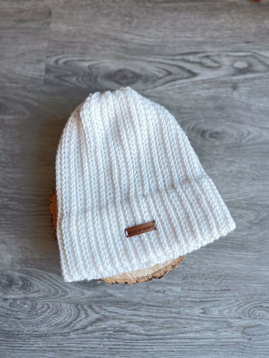 Double Brim Beanie | Antique White