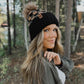 Wild Plaid Beanie | Black, Olive & Tan
