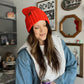 Daily Ribbed Beanie | Bright Red