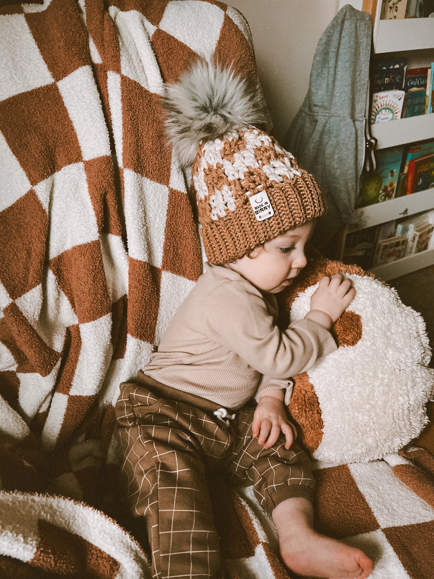 Baby Beanie | Chunky Check [multiple sizes/made to order]