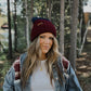 Cloudfold Classic Beanie | Burgundy & Navy Colorblock