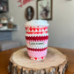 Coffee Cup Sleeve | Pink & Red Stripe